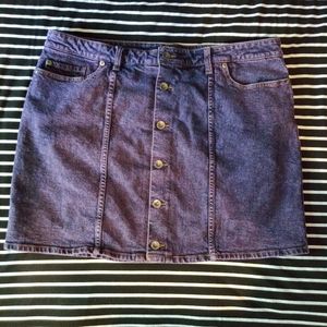 Hot topic purple acid wash denim skirt 3X.